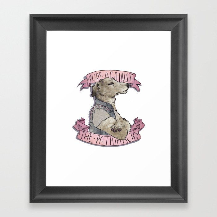 Pups against the Patriarchy  Framed Art Print