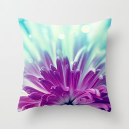 Purple flower Throw Pillow