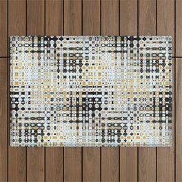 Colour Through Pattern Black, Yellow and White Outdoor Rug