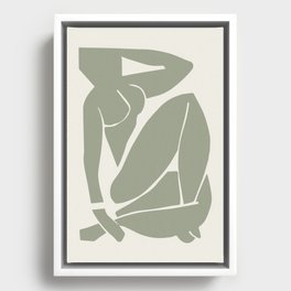 Sage Green Matisse Nude, Henri Matisse Abstract Woman Artwok, Art Decoration Framed Canvas