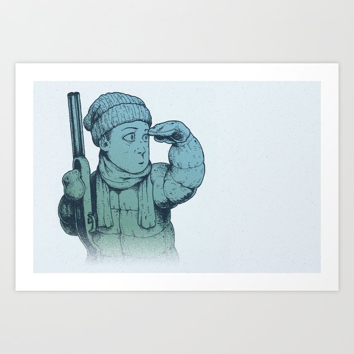 Winter Hunt - Scout Art Print