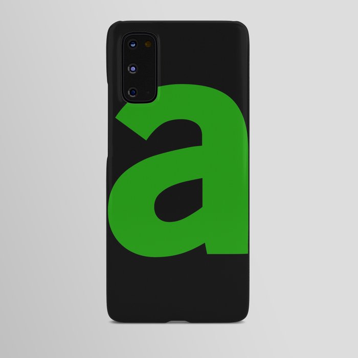 letter A (Green & Black) Android Case
