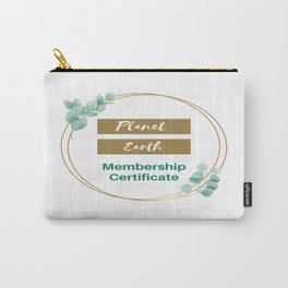Planet Earth Membership Certificate Carry-All Pouch