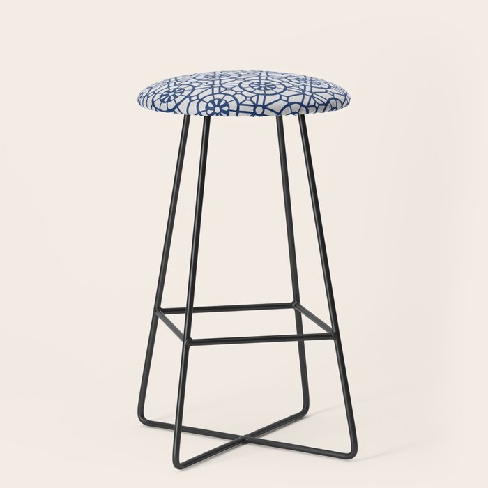 Azul Tiles Ii Blue On White Patterns Please Bar Stool By Azul Tiles Ii Blue On White Patterns Please Bar Stool