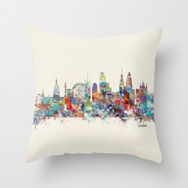 london city skyline Throw Pillow