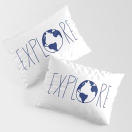Explore the Globe x Ocean Blue Pillow Sham