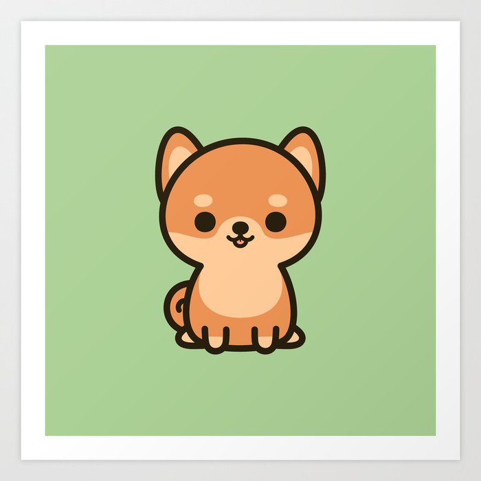 Cute Shiba Inu Art Print By Peppermintpopuk Society6