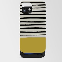 Mustard Yellow & Stripes iPhone Card Case