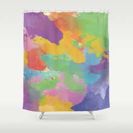 Watercolor Splatter Shower Curtain