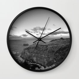 Coastal landscape in Azores Wall Clock