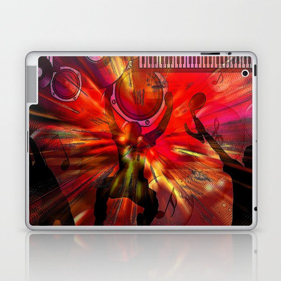 Music express; jazz experience celebration musical portrait art painting Laptop & iPad Skin