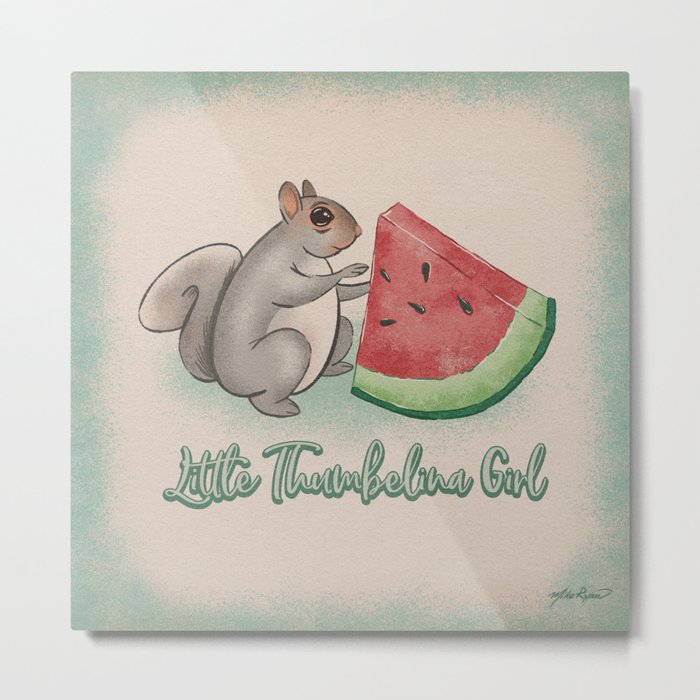 Watermelon Thumbelina Metal Print