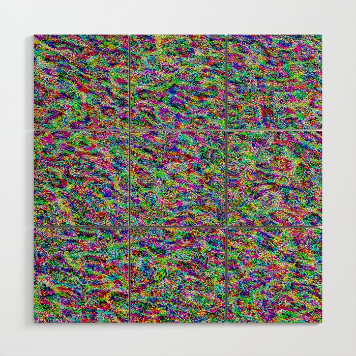 Rainbow Forest Abstract Design Wood Wall Art