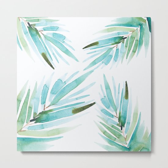 Palm tree leaves Metal Print