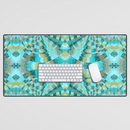 Hypnotic Teal Desk Mat