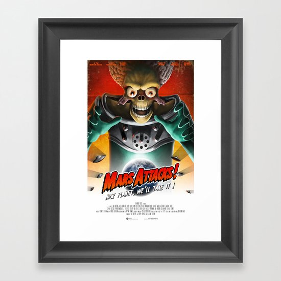 Mars Attacks ! Framed Art Print