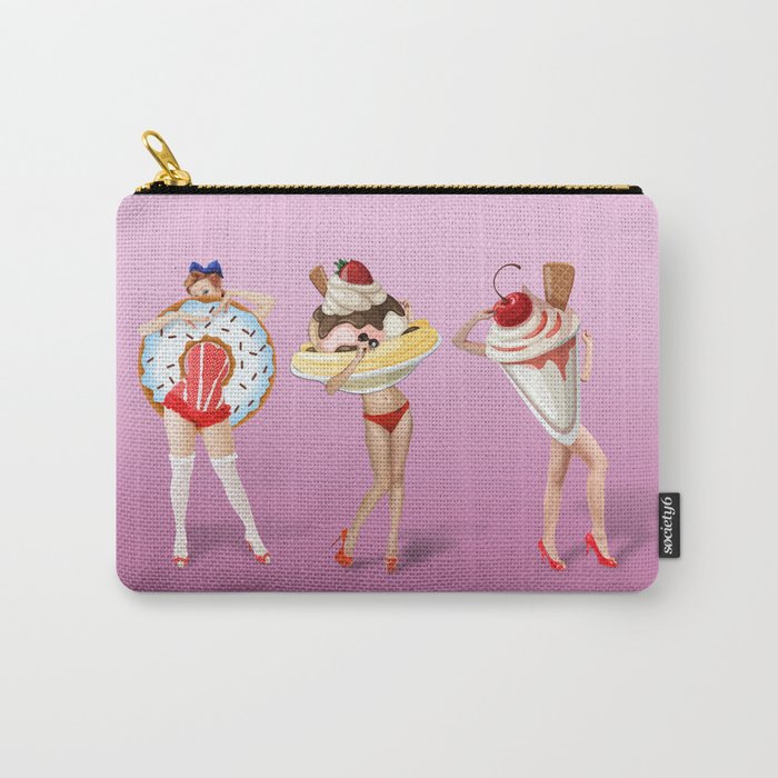 humoristic ice cream woman Carry-All Pouch