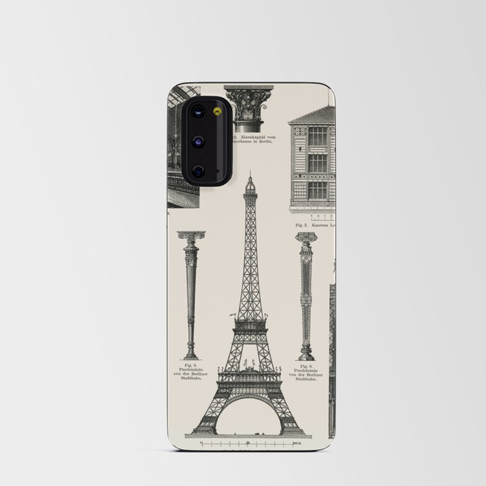 Cast - Iron Architecture (1894, a collection of iron made architectural designs, notably the Eiffel Tower Android Card Case