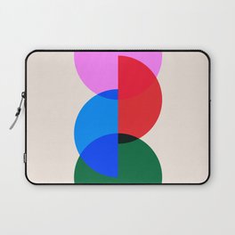 Balanced Geometric Shapes in Retro Vibrant Colors Laptop Sleeve