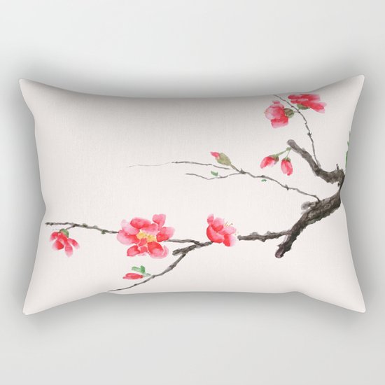 red Japan begonia Rectangular Pillow