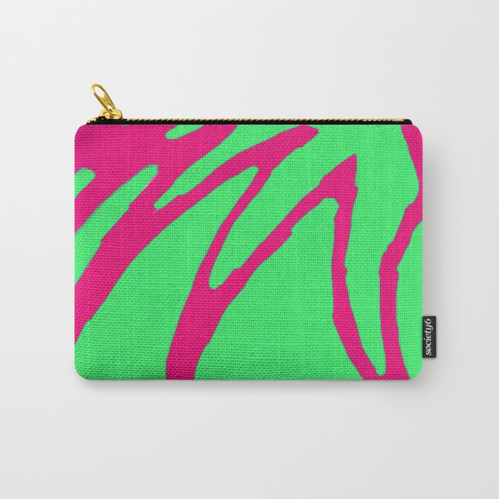 Green Pink Pattern Carry-All Pouch