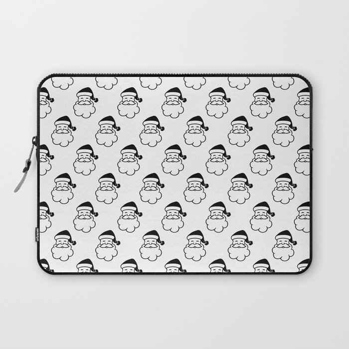 Black and White Christmas Pattern 2 Laptop Sleeve