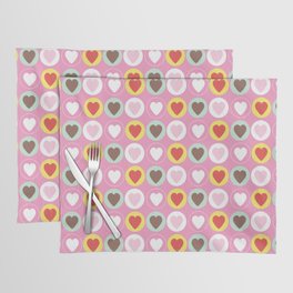 Pink Love Hearts Placemat