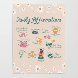 Daily Affirmations For Women Poster