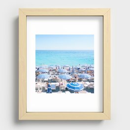 Umbrellas on the French Riviera, Nice Recessed Framed Print