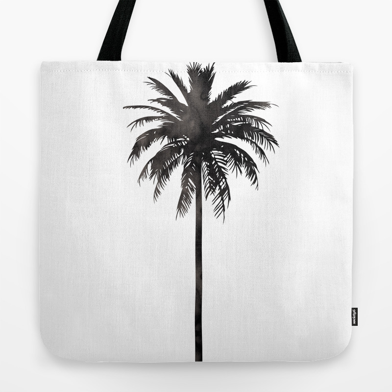 palm tree tote bag