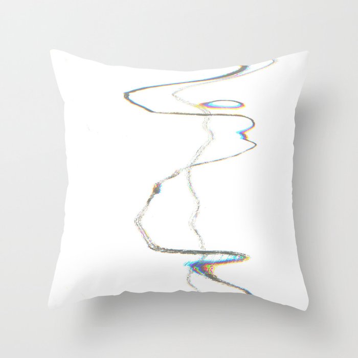 Scanner Drawing Throw Pillow