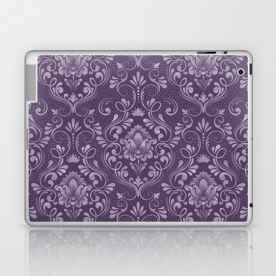 Damask Pattern with Glittery Metallic Accents Laptop & iPad Skin