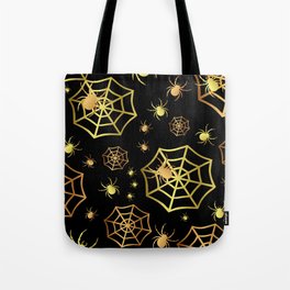 Spiders In Gold Tote Bag