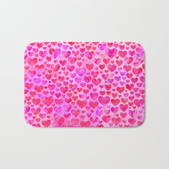Heart Pattern 02 Bath Mat