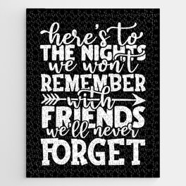 Friendship Camping Adventure Quote Typographic Jigsaw Puzzle