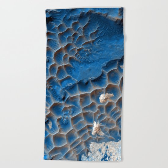 Unexplored planet texture of Mars Beach Towel