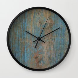old blue wooden board Wall Clock