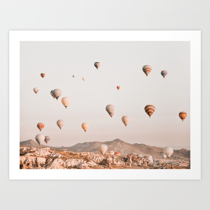 Hot Air Balloons in Sunrise | Horizontal Art Print
