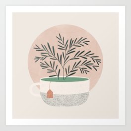 green tea Art Print