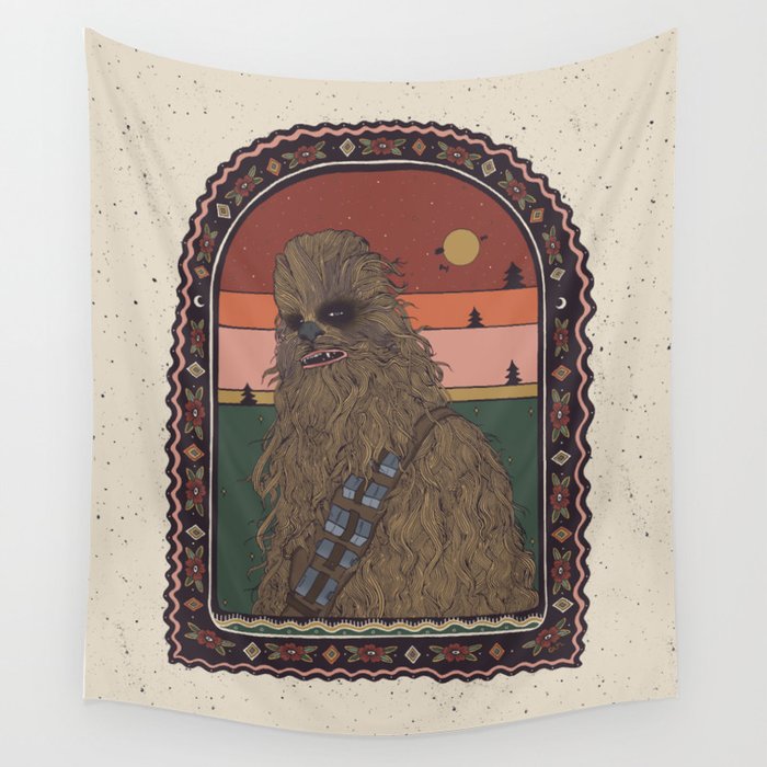 "Most Loyal Pal - Chewbacca" by Cassidy Rae Marietta Wall Tapestry