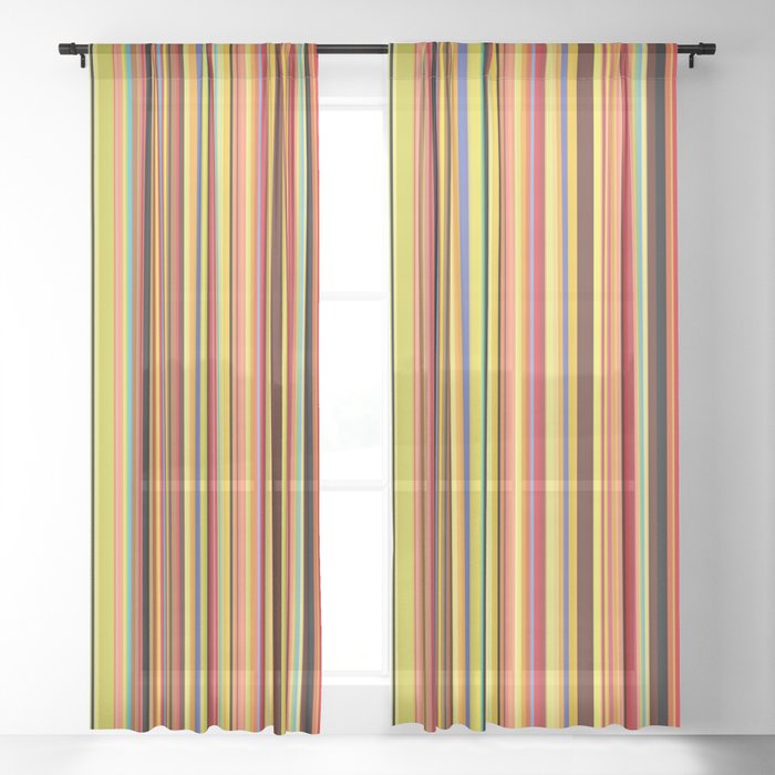 Old Skool Stripes Bold Extra Wide, Extra Wide Sheer Curtains