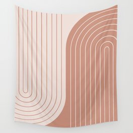 Two Tone Line Curvature LXII Wall Tapestry