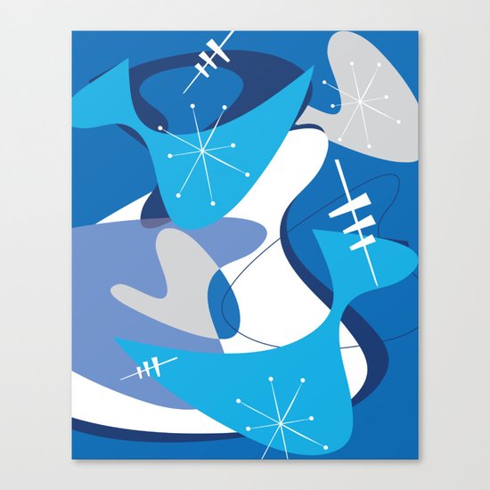 Blue Bam Boom Canvas Print