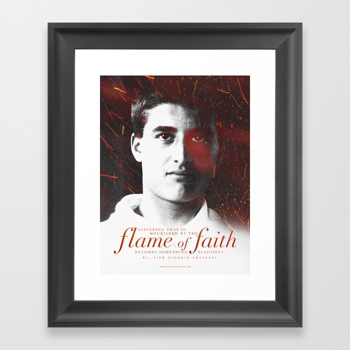 Frassati "Flame of Faith" Framed Art Print