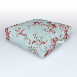 toile de jouy red floral Outdoor Floor Cushion