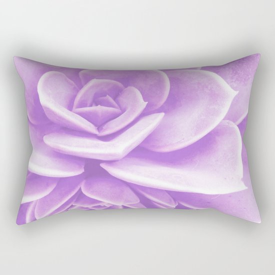Purple Succulent Reflection Rectangular Pillow