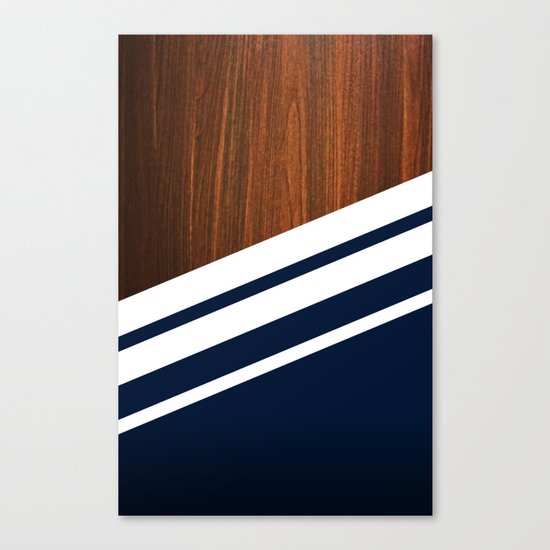 Wooden Navy Canvas Print