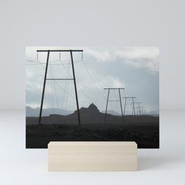 Iceland Electric Pole Mini Art Print