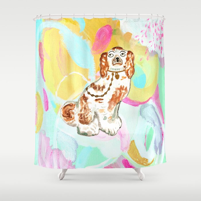 BETTY ON ABSTRACT Shower Curtain