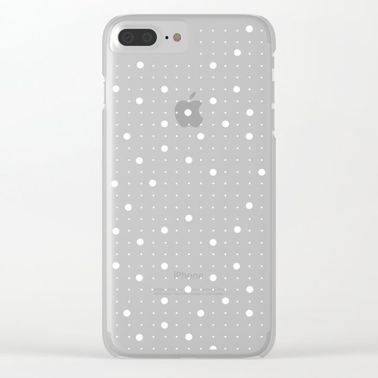 Pin Points Grey Clear iPhone Case